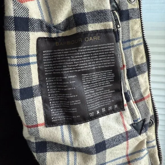 Barbour Summer Tartan Wax Jacket – Size 10 - Picture 2 of 8